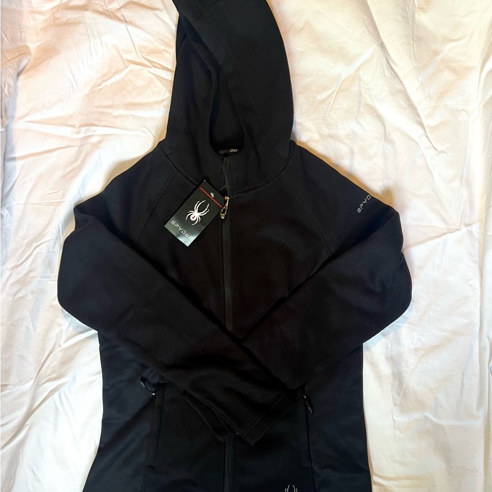 Spyder’s zip up hooded fleece-lined jacket NWT
